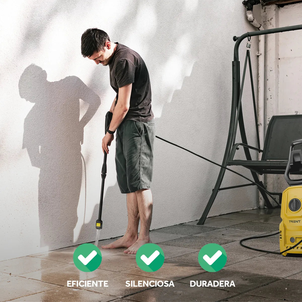 💦 Hidrolavadora Eléctrica Trent HLT307-1400W – Potencia, limpieza y practicidad